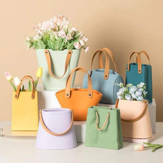 Creative Decorative Table Vase Modern Hand Bag Ceramic Vase For Home Decor | Rusticozy