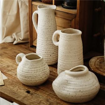 Unique Modern Home Wedding Table Decor Nordic White Matte Craft Ornament Ceramic Flower Vases | Rusticozy
