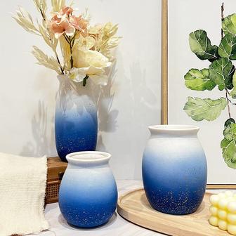 Unique Vase Home Decor Nordic Ceramic Vase Blue And White Vase | Rusticozy