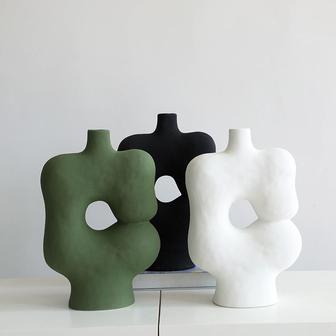 Wabi-Sabi Ceramic Decoration Hotel Modern Simple Tabletop Vase | Rusticozy