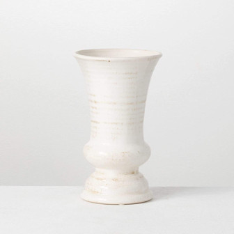 White Large Ceramic Flower Urn Vase For Flowers | Rusticozy