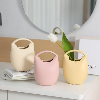 Creative Hand-Held Colorful Ceramic Vase Minimalism Small Vase Decoration | Rusticozy