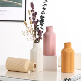 Minimalist White Ceramic Flower Vase Modern Home Decor For Table Shelf Table Top | Rusticozy