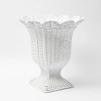 Aesthetics Elegance Sense Of Style Multipurpose Decorative Tabletop Braided Wicker Rattan Vase Urn For Artificial Flowers | Rusticozy CA