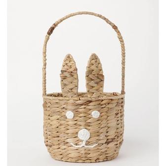 Decorative Kids Baskets For Easter Water Hyacinth Bunny Storage Basket Nursery Room Kid Toy Storage Basket | Rusticozy CA