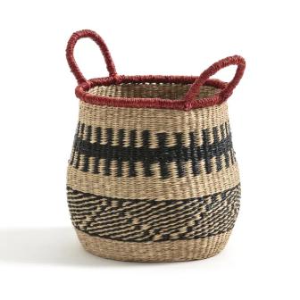 Eco Friendly Kitchen Furniture Seagrass Basket With Handle Decorative Storage Basket Wicker Handmade In Kitchen | Rusticozy CA