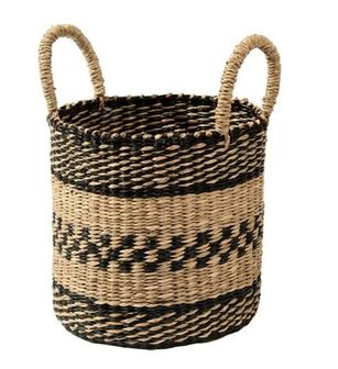 Hand Woven Storage Basket Plant Wicker Hanging Baskets Natural Seagrass Basket Plant Pot For Indoor And Outdoor | Rusticozy UK