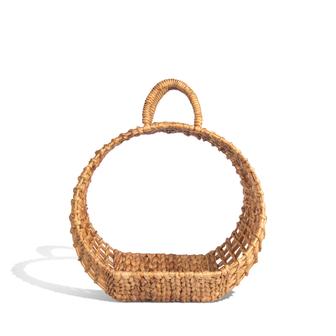 High Quality Manufacturer Water Hyacinth Storage Baskets Natural Woven Hanging Baskets For Fruit Flowers Decoration | Rusticozy