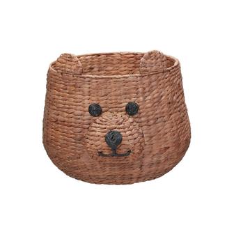Brown Bear Storage Basket Woven Water Hyacinth Laundry Hamper Toys Basket For Kids Room Organization And Decoration | Rusticozy DE