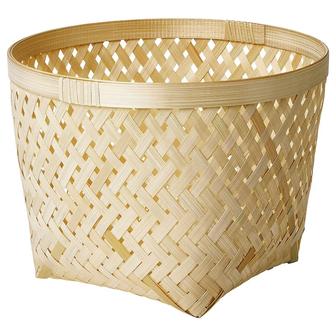 Natural Handmade Bamboo Baskets Hand Woven Basket High For Storage Toys And Laundry | Rusticozy UK