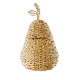 Natural Handmade Rattan Storage Basket With Pear Shaped Design For Storage Decoration | Rusticozy