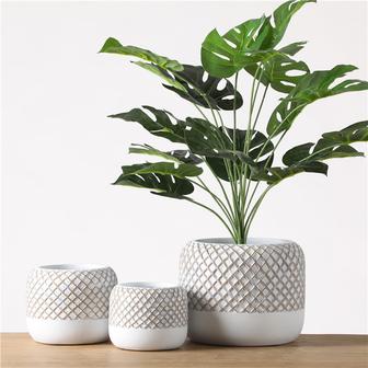 Nordic Creative White Large Indoor Planter Pot Handmade Resin Planter Flower Pots Home Garden Balcony Flower Pots | Rusticozy DE
