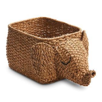 Stylish And Unique Natural Handwoven Elephant Inspired Storage Basket For Home Decor | Rusticozy CA