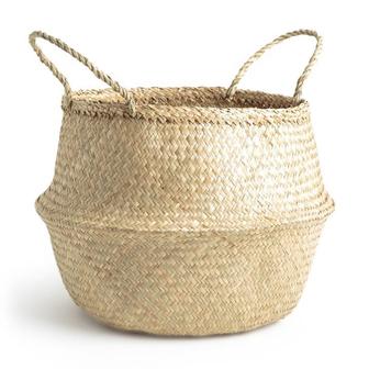 Vintage Home Decoration Seagrass Belly Basket Woven Seagrass Ball Basket Seagrass Planter Indoor | Rusticozy