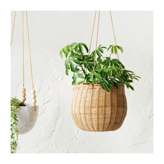 Hanging Rattan Wicker Basket For Plant Holder Unique Garden Decorative Flower Pot Back Yard Decor Plants Planters | Rusticozy