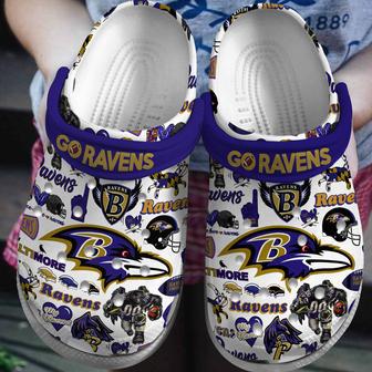 Baltimore Ravens Nfl Sport Crocs Crocband Clogs Shoes | Favorety