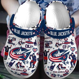 Columbus Blue Jackets Nhl Sport Crocs Crocband Clogs Shoes | Favorety AU