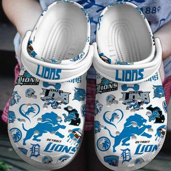 Detroit Lions Nfl Sport Crocs Crocband Clogs Shoes | Favorety