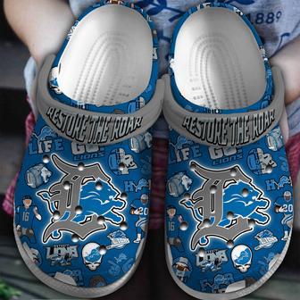 Detroit Lions Nfl Sport Crocs Crocband Clogs Shoes | Favorety