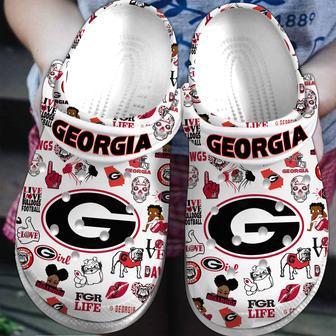 Georgia Bulldogs Ncaa Sport Crocs Crocband Clogs Shoes | Favorety