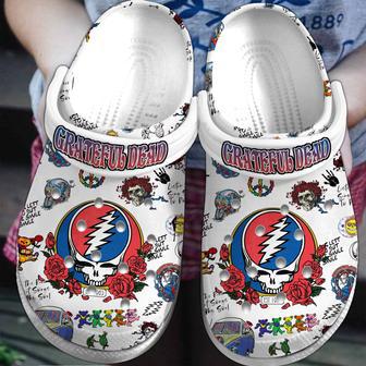 Grateful Dead Music Crocs Crocband Clogs Shoes | Favorety