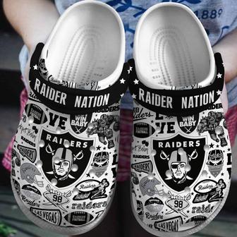 Las Vegas Raiders Nfl Sport Crocs Crocband Clogs Shoes | Favorety