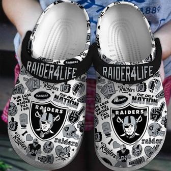 Las Vegas Raiders Nfl Sport Crocs Crocband Clogs Shoes | Favorety