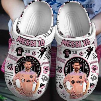 Lionel Messi Inter Miami Football Soccer Sport Crocs Crocband Clogs Shoes | Favorety