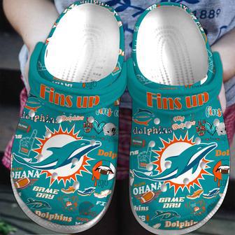 Miami Dolphins Nfl Sport Crocs Crocband Clogs Shoes | Favorety