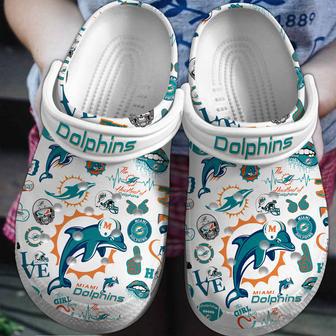 Miami Dolphins Nfl Sport Crocs Crocband Clogs Shoes | Favorety UK