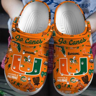 Miami Hurricanes Ncaa Sport Crocs Crocband Clogs Shoes | Favorety UK