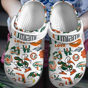 Miami Hurricanes Ncaa Sport Crocs Crocband Clogs Shoes | Favorety UK