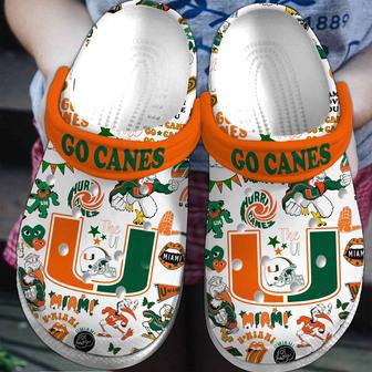 Miami Hurricanes Ncaa Sport Crocs Crocband Clogs Shoes | Favorety CA