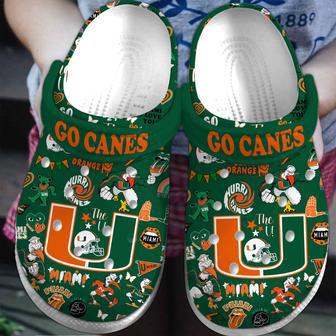 Miami Hurricanes Ncaa Sport Crocs Crocband Clogs Shoes | Favorety CA