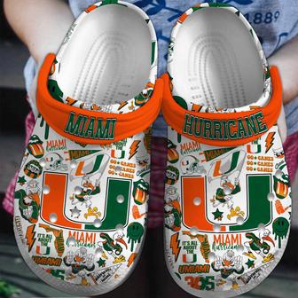 Miami Hurricanes Ncaa Sport Crocs Crocband Clogs Shoes | Favorety UK