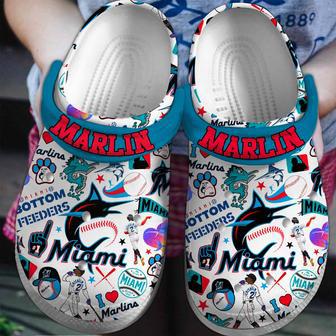 Miami Marlins Mlb Sport Crocs Crocband Clogs Shoes | Favorety