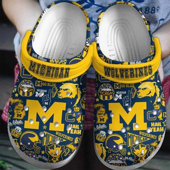 Michigan Wolverines Ncaa Sport Crocs Crocband Clogs Shoes | Favorety DE