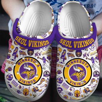 Minnesota Vikings Chant Skol Nfl Sport Crocs Crocband Clogs Shoes | Favorety