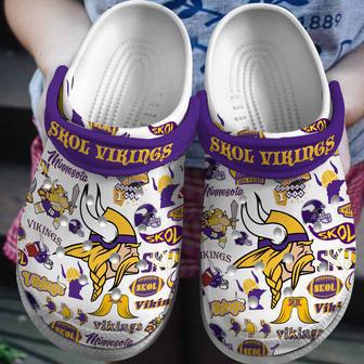 Minnesota Vikings Nfl Sport Crocs Crocband Clogs Shoes | Favorety