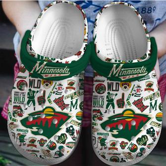 Minnesota Wild Nhl Sport Crocs Crocband Clogs Shoes | Favorety UK