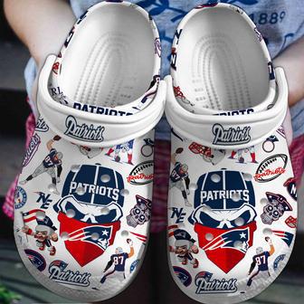 New England Patriots Nfl Sport Crocs Crocband Clogs Shoes | Favorety