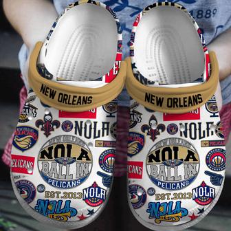 New Orleans Pelicans Basketball Club Crocs Crocband Clogs Shoes | Favorety