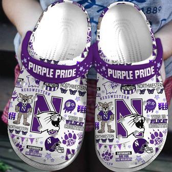 Northwestern Wildcats Ncaa Sport Crocs Crocband Clogs Shoes | Favorety