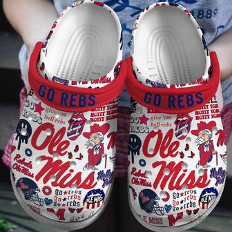 Ole Miss Rebels Ncaa Sport Crocs Crocband Clogs Shoes | Favorety