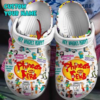 Phineas And Ferb Tv Series Crocs Crocband Clogs Shoes | Favorety UK