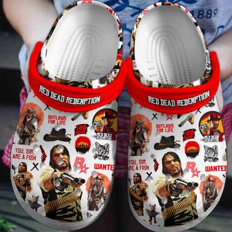 Red Dead Redemption Game Crocs Crocband Clogs Shoes - Monsterry