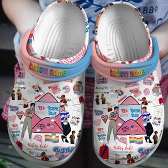 Red White And Royal Blue Movie Crocs Crocband Clogs Shoes - Monsterry UK