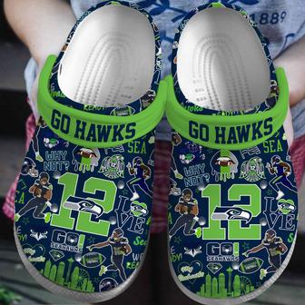 Seattle Seahawks Nfl Sport Crocs Crocband Clogs Shoes | Favorety