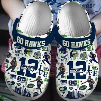 Seattle Seahawks Nfl Sport Crocs Crocband Clogs Shoes | Favorety