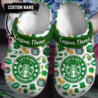 Starbucks Let’S Get Lucked Up Happy St.Patrick’S Day Crocs Crocband Clogs Shoes | Favorety UK